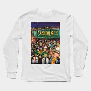 Retro Scooter, Classic Scooter, Scooterist, Scootering, Scooter Rider, Mod Art Long Sleeve T-Shirt